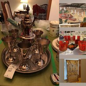 MaxSold Auction: This online auction includes framed art, glassware, vintage lamps, power tools, planters, small appliances, furniture such as dining chairs, dining table, sectional sofa, dressers, china cabinet, stereo cabinet and side tables, ladders, kitchenware, canning supplies, and much more!