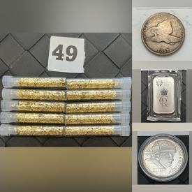 MaxSold Auction: This online auction includes collectible coins such as Indian Head pennies, silver 50 cent coin, Morgan silver dollar, uncirculated proof coin sets, and ICCS graded silver 50 cent coin, gold flake vials, stamp collections, children’s toys and much more!