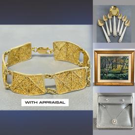 MaxSold Auction: This online auction features diamond jewelry, 925 rings, gold bracelet, opal ring, Moorcroft dishes, Evesham dishes, art glass, decorative plate, antique Majolica, sculpture, teacup/saucer sets, cranberry glass, wall art, Roy Henry Vickers lithographs, and much, much, more!!!