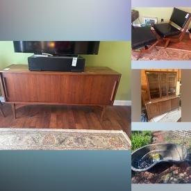 MaxSold Auction: This online auction includes furniture such as rattan chairs, loveseat, MCM cabinet, side tables, chairs, bed frame, dresser, bookshelves and others, Myott and other china, kitchenware, small kitchen appliances, vintage cameras, photography equipment, artworks, lamps, books, vintage toys, mobility scooter, tools, hardware, yard tools, decor and many more!