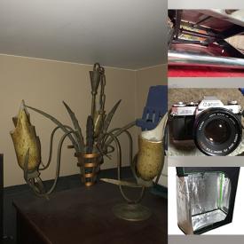 MaxSold Auction: This online auction features wine racks, art pottery, small kitchen appliances, solar light, cameras, mini fridge, plate racks, office chairs, pet products, bar chair, yard tools, Firenze chandelier, lawnmower, and much, much, more!!