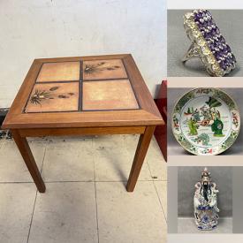 MaxSold Auction: This online auction features art glass, wood carving, Chinese snuff bottles, model cars, Chinese vases, vintage Folk Art, jade jewelry, silver jewelry, Chinese dragon pipe, coins, perfume bottles, beer stein, sewing machine, and much, much, more!!!