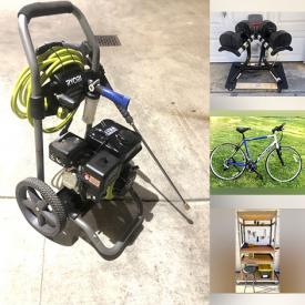 MaxSold Auction: This online auction features fitness gear, bikes, pressure washer, golf clubs, fashion jewelry, grid wall panel, Tiffany-style lamp, hand tools, and much more!