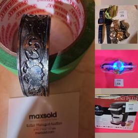 MaxSold Auction: This online auction features jewelry, watches, silver bracelets, transport wheelchair, collector plates, karaoke machine, Perplexus game balls, Kalimba, small kitchen appliances, craft supplies, dash cam, power & hand tools, pet products, stein, vintage dolls, toys, and much, much, more!!