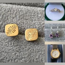 MaxSold Auction: This online auction features gold jewelry, silver jewelry, amethyst jewelry, watches, table clocks, pocket watch, jewelry organizers, vintage jewelry, and much, much, more!!