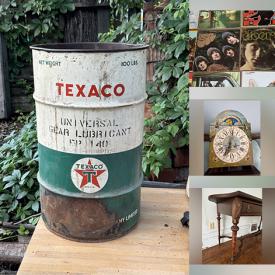 MaxSold Auction: This online auction features vinyl records, upright piano, area rugs, teacup/saucer sets, vintage furniture, Coca-Cola collectibles, vintage auto parts, leather couch, AJ Casson prints, yard tools, hubcaps, vintage toys, and much, much, more!!!n