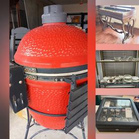 MaxSold Auction: This online auction features Kamado Joe grill, corner desk & chair, antique keyboard, patio rockers, antique clock, office supplies, antique vanity mirror, printer, antique teapots, TVs, home health aids, fitness gear, video game system, guitar, costume jewelry, inversion table, bar stools, vintage bike, vintage books, area rugs, quilts, drone, toys, vinyl records, and much, much, more!!