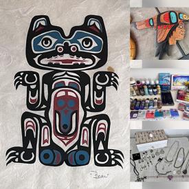 MaxSold Auction: This online auction features Indigenous art, jewelry, video games, cigar boxes, women’s clothing, DVDs, watches, sports trading cards, golf clubs, printer, art supplies, binoculars, small kitchen appliances, and much, much, more!!!