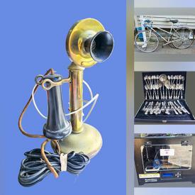 MaxSold Auction: This online auction includes a PowerSpec 3D printer, vintage cameras, smartwatch, servingware, hammock, vintage silverware, vintage Replogle globe, analog clock, vintage candlestick phone, vintage postcards, porcelain lamps, Bosch dishwasher, vintage Raleigh bike and more!