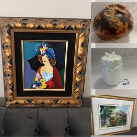 MaxSold Auction: This online auction features Itzchak Tarkay art, Alex Perez art, coins, Capodimonte box, crafting supplies, fiber construction art, vintage candy bowl collection, Swarovski miniatures, coin proof sets, and much, much, more!!