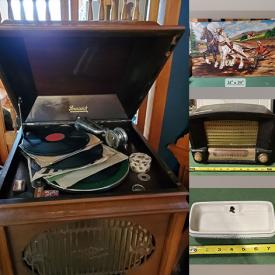 MaxSold Auction: This online auction includes cabinet record player, NHL collectibles, framed art, ceramics, art glass, vintage diecast models, canning glassware, fine china, cast iron cookware, LP records, costume jewelry, and more!