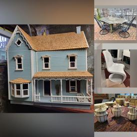 MaxSold Auction: This online auction features dollhouse, ceiling fan, patio furniture, leather sofa, Chinese armoire, desk, MCM chair, Limoge china, milk glass, platform bed, and much, much, more!!!