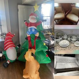 MaxSold Auction: This online auction includes seasonal decor, toys, kitchenware, wall art, wood child’s desk, MCM side table, fabric couch, washstand and other furniture, linens, fabric pieces, kitchenware, small kitchen appliances, Precious Moments figurines, mirror, Culligan water station and much more!