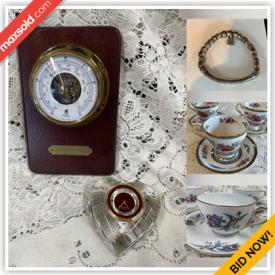 MaxSold Auction: This online auction features costume jewelry, perfume bottle, vintage china flowers, children’s jewelry, men’s jewelry, painting tools, teacup/saucer sets, office supplies, yard tools, art pottery, soapstone carving, planters, patio furniture, nutcrackers, and much, much, more!!!