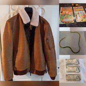 MaxSold Auction: This online auction features leather jackets, outerwear, mirrors, coins, banknotes, Majorica pearls, Royal Doulton figurine, electrical supplies, comics, yard tools, pet products, men’s shoes, and much, much, more!!!