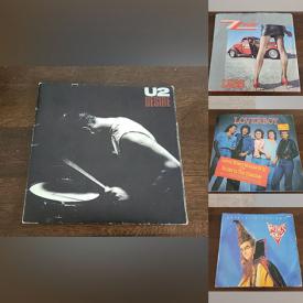 MaxSold Auction: This online auction includes vinyl records featuring U2, ZZTop, The Beatles, Michael Jackson, Huey Lewis, Foreigner, Billy Joel, Simon & Garfunkel, Bee Gees, RUSH, The Rolling Stones, Tina Turner, Bangles, Elton John and much more!