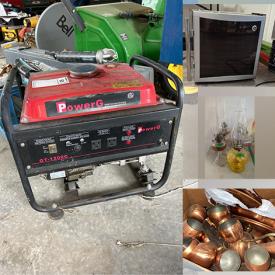 MaxSold Auction: This online auction includes a GE wine chiller, electronics, various memorabilia, gemstones, crystalware, art glass, milk glass, oil lamps, Pope-Gosser china, crockery, jugs, miniature toy cars, NHL mini mugs, duck decoys, garden decor, yard tools, Power G generator, hardware, copperware, Suncast cooler, jewelry, camping supplies, oil lamps and much more!