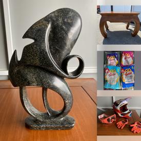 MaxSold Auction: This online auction features art pottery, soapstone carving, ebony carving, bookends, Indonesian pots, NIP Happy Meal toys, lawnmower, snow shovels, teak furniture, and much, much, more!!!