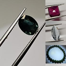 MaxSold Auction: This online auction features gemstone bracelets, moissanite rings, and loose gemstones such as sapphires, opals, rubies, tourmalines, emeralds, moonstones, peridots, citrines, aquamarines, moissanites, topaz, amethysts, garnets, and much, much, more!!