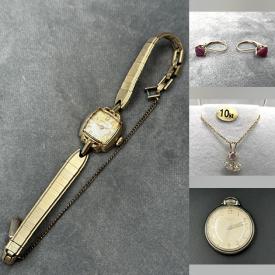 MaxSold Auction: This online auction includes jewelry such as 14kt gold earrings, antique 10kt gold and garnet pendant with diamonds, and costume jewelry, digital cameras, fine china, Bose headphones, and more!