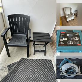 MaxSold Auction: This online auction features power & hand tools, patio furniture, desk & chair, and more!!