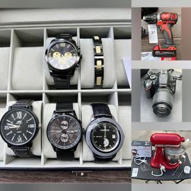 MaxSold Auction: This online auction features power tools, sewing machine, small kitchen appliances, watches, jewelry, new men’s shoes, printers, bikes, cameras, pet products, R/C cars, yard tools, wine rack, TVs, desks & chairs, sports trading cards, video game consoles,  and much, much, more!!