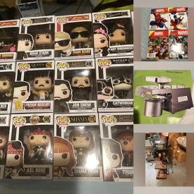 MaxSold Auction: This online auction features Kiss collectibles, Funko Pops, Marvel collectibles, collectible magazines, Star Wars collectibles, LOTR collectibles, comics, art supplies, toys, WWF collectibles, vinyl records, Jeff Gordan collectibles, sports trading cards, power tools, air compressor, board games, and much, much, more!!