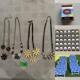 MaxSold Auction: This online auction includes folding patio chairs, kitchenware, office supplies, craft supplies, bags, accessories, seasonal decor, jewelry, sports cards, golf balls, wall decor, stuffed toys, hanging pots, wall art, toy boxes, tins, golf clubs, baseball bats and much more!