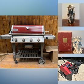 MaxSold Auction: This online auction features Lladro figurines, snowblower, BBQ grill small kitchen appliances, Shabby Chic bedroom furniture, fitness, gear, sports equipment, leather chair, GoPro, area rug, binoculars, Lenox figurines, and much, much, more!!!