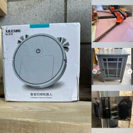 MaxSold Auction: This online auction includes a side table, lamps, clothing, accessories, kitchenware, magnetic boards, wall art, RCA TV, foot bath, seasonal decor, pet bed, Beats headphones, hedge trimmer, step machine, robot vacuum, bar stool, floating shelf mini bottles and much more!