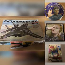 MaxSold Auction: This online auction includes vintage models, Ronald McDonald playhouse, Wayne Gretzky photo, doll, Star Wars, GI Joe and other toy figures, sports bobblehead figures, magazines, racing books, comic books, VHS, Pokemon and other trading cards, vinyl records and many more!