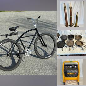 MaxSold Auction: This online auction includes new items such as Craftsman tools, DeWalt compressor, plumbing supplies, Bose sound dock, Turbolenz vacuum and ceiling fan, Apple TV, Nintendo Wii console and games, antique fire extinguishers, and more!