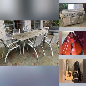 MaxSold Auction: This online auction features TVs, trinket boxes, stereo components, patio furniture, patio propane heater, BBQ grill, generator, area rugs, yard tools, tires, bikes, ladders, photo printer, silver jewelry, sewing machine, decorative wood screen, wine cooler, cameras, guitar, cello, and much, much, more!!!