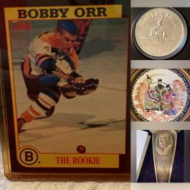 MaxSold Auction: This online auction features sports trading cards, stamps, banknotes, vintage sports programs, vintage tins, vintage books, vintage chromolithography, vintage jewelry, marbles, and much, much, more!!!