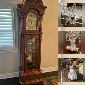 MaxSold Auction: This online auction includes Capodimonte statues, Royal Doulton, Lladro, framed art, furniture such as dining room tables with chairs, living room couches, and end tables, crystal ware, lamps, and more!