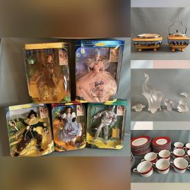 MaxSold Auction: This online auction includes a John Lim lithograph, AJ Casson print and other artworks, vinyl records, Wizard of Oz Barbies, Precious Moments and other figures, antique bowl, mortar and pestle, shoe stretchers, dishware, Swarovski, globes, books and more!