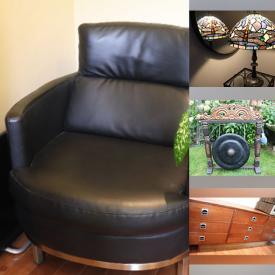 MaxSold Auction: This online auction includes furniture such as a Piccolo sofa, rattan chair, swivel chairs, chest and others, antique gong, wall art, toys, board game, buggy, crystalware, VHS tapes, kitchenware, clothing, shoes, accessories, vintage bottles, Seiko clock, decor and more!