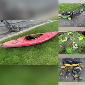 MaxSold Auction: This online auction features kayaks, bikes, fitness gear, weight bench & weights, lawnmowers, yard tools, power & hand tools, wheels, futon, and much, much, more!!!