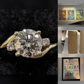 MaxSold Auction: This online auction includes certified lab diamond rings, Pokémon cards, new Logitech keyboards, collector stamps, Yamaha keyboard, comic books and more!