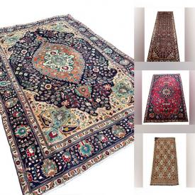 MaxSold Auction: This online auction features Persian area rugs & runners woven in Naeen, Tabiz, Sirhan, Turkmen, Kashan, Bakhtiar, Sarab, Baluch, and much, much, more!!