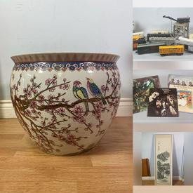 MaxSold Auction: This online auction features souvenir spoons, sterling silver, Indigenous artworks, gold jewelry, Royal Doulton figurines, art glass, stamps, vinyl records, art pottery, vintage scale trains, antique Blue Flow dishes, bikes, Bunnykins, Depression glass, chainsaw, mirrors, and much, much, more!!!