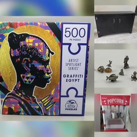 MaxSold Auction: This online auction includes Dale Earnhardt Jr. diecast cars, Funko Pops, stuffed toys, magazines, accessories, kids books, vinyl records, marbles, silver figures, mirrors, small kitchen appliances, TV stand, Artist Spotlight puzzles and more!