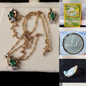 MaxSold Auction: This online auction includes coins, banknotes, Yu-Gi-Oh and Pokemon cards, jewelry, loose gemstones, Lego figures, decor and much more!