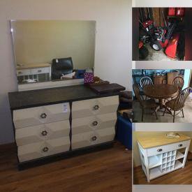 MaxSold Auction: This online auction includes furniture such as vintage dressers, sofa, pantry cabinet, chairs, patio set, TV stand, storage units, cabinets, sideboard, dining table set, kitchen island, recliner rocker and others, kitchenware, small kitchen appliances, vinyl records, cleaning tools and supplies, Adolphustown memorabilia, linens, toys, seasonal decor, Beaumark chest freezer, power tools, hand tools, hardware, Yard Machines snowblower, yard tools, yard trailer, Rubbermaid storage box, generator, car ramps, ladders and much more!