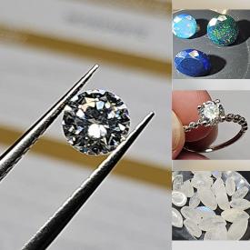 MaxSold Auction: This online auction includes gemstones such as Moissanite, Opal, Rainbow Moonstone, Jade, Topaz, Sunstone, Onyx, Quartz, Sapphire, Obsidian, Chalcedony, Garnet, Tourmaline, Emerald, Amethyst, Aventurine, Citrine and more!