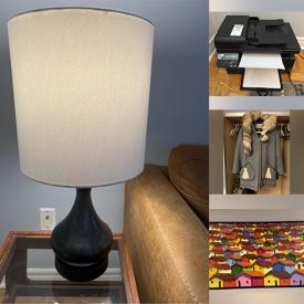 MaxSold Auction: This online auction includes 42” LG TV, Dyson vacuum, furniture such as wrought iron tables, side tables, antique sewing cabinet, office chair and IKEA bed, lamps, costume jewelry, small appliances, area rugs, framed paintings, power tools, and much more!