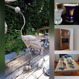 MaxSold Auction: This online auction includes framed art, jewelry, Aynsley, Royal Doulton, \nfurniture such as travertine tables, sofa, china cabinet, leather loveseat, dining chairs, and patio set, glass art, lamps, glassware, small kitchen appliances, NIB Coleman stove, and much more!