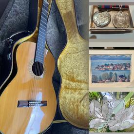 MaxSold Auction: This online auction includes sterling silver, Vortex mountain bike, vintage guitar, furniture such as dining table and chairs, display cabinet, sofa, and side tables, speakers, original watercolour, Indigenous art prints, pottery, fine china, glassware and much more!