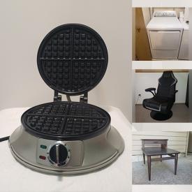 MaxSold Auction: This online auction features washer & dryer, small kitchen appliance, Legos, kids\' books, area rug, patio furniture, toys, gaming chair, glass top desk, and much, much, more!!!