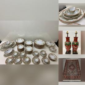 MaxSold Auction: This online auction includes chairs, rugs, Noritake dinnerware set and other china, Blue Mountain pottery, Rex Valencia Choir Boy, Swarovski and other figurines, Asian vases, Avon bottles, wall art, trinket dishes, jewelry and much more!